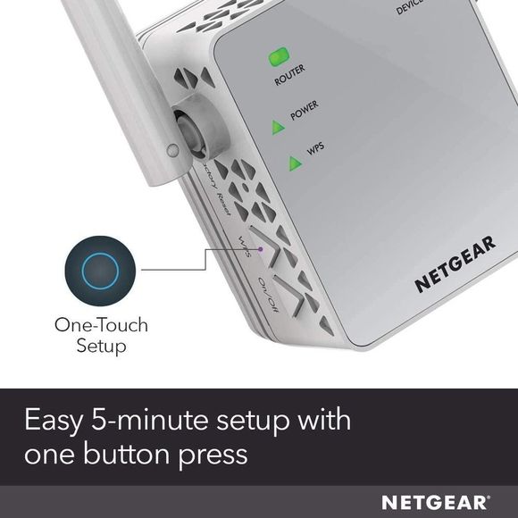 NETGEAR Wi-Fi Range Extender EX3700 Coverage 1000 Sq Ft and 15 Devices w/ AC750 - Picture 6 of 6